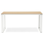 Paris Prix Bureau Design "Hovik" 160cm Naturel & Blanc