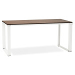 paris prix Bureau Design "Hovik" 160cm Noyer & Blanc
