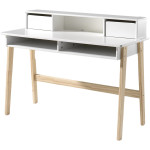 paris prix Bureau Design "Kiddy" 120cm Naturel & Blanc