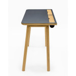 Paris Prix Bureau Design "Kota" 115cm Chêne & Noir