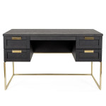paris prix Bureau Design "Pimlico" 130cm Charbon