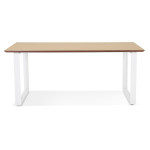 Paris Prix Bureau Design "Ribaila" 180cm Chêne & Blanc