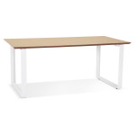 paris prix Bureau Design "Ribaila" 180cm Chêne & Blanc