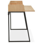 Paris Prix Bureau Design "Zélana" 120cm Naturel & Noir