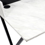 Paris Prix Bureau Effet Marbre "Brice" 90cm Gris