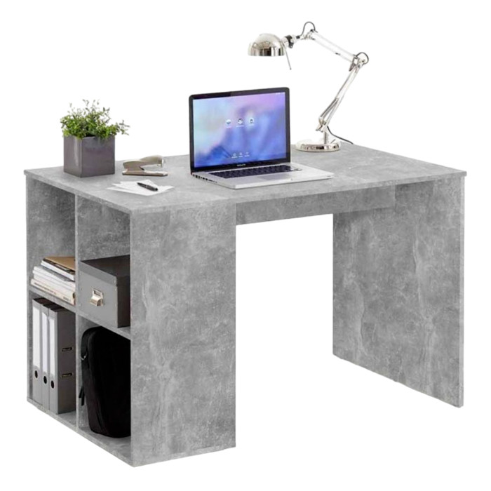 Paris Prix Bureau & Étagère Design "Trent" 117cm Gris