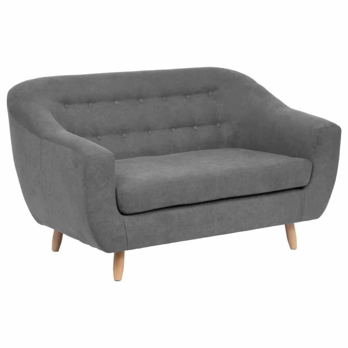 Paris Prix Canapé 2 Places Design "Rétro" 150cm Gris
