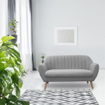 Paris Prix Canapé 2 Places Design "Sofia" 142cm Gris