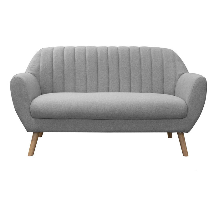 Paris Prix Canapé 2 Places Design "Sofia" 142cm Gris