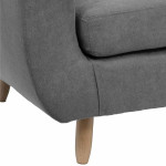Paris Prix Canapé 3 Places Design "Rétro" 184cm Gris