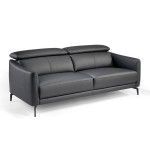 paris prix Canapé 3 Places en Cuir "Doso" 197cm Noir