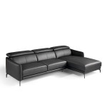 paris prix Canapé d'Angle Droit "Doso" 283cm Noir