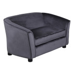 paris prix Canapé Enfant en Velours "Moon" 90cm Gris