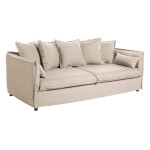 paris prix Canapé Lin 3 Places "Odilon" 210cm Beige
