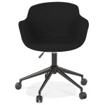 Paris Prix Chaise De Bureau Design "Alma" 80cm Noir