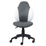 Paris Prix Chaise De Bureau "Jessi" 100cm Gris & Blanc