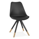 paris prix Chaise Design "Aliena" 82cm Noir & Or