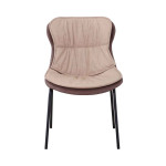 Paris Prix Chaise Design "Brady" 84cm Beige & Marron