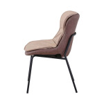 Paris Prix Chaise Design "Brady" 84cm Beige & Marron