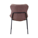 Paris Prix Chaise Design "Brady" 84cm Beige & Marron