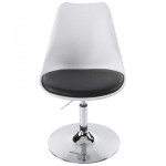 Paris Prix Chaise Design "Cosmo" 85cm Blanc & Noir