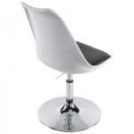 Paris Prix Chaise Design "Cosmo" 85cm Blanc & Noir