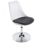 paris prix Chaise Design "Cosmo" 85cm Blanc & Noir