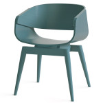 paris prix Chaise Design en Bois "Almost" 76cm Bleu