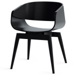 paris prix Chaise Design en Bois "Almost" 76cm Noir