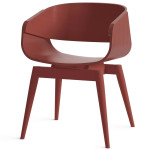 paris prix Chaise Design en Bois "Almost" 76cm Rouge