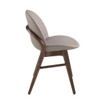 Paris Prix Chaise Design En Cuir "Velma" 79cm Taupe