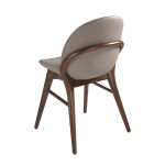 Paris Prix Chaise Design En Cuir "Velma" 79cm Taupe