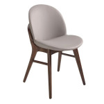 paris prix Chaise Design en Cuir "Velma" 79cm Taupe