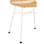 Paris Prix Chaise Design En Rotin "Ema" 88cm Naturel