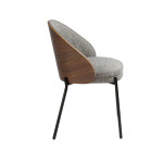 Paris Prix Chaise Design En Tissu "Jannie" 75cm Gris