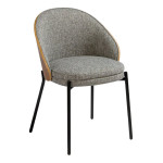 paris prix Chaise Design en Tissu "Jannie" 75cm Gris