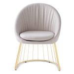 Paris Prix Chaise Design En Tissu "Mayra" 84cm Beige