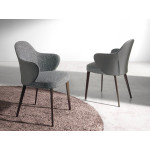Paris Prix Chaise Design En Tissu "Patsy" 83cm Gris
