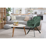 Paris Prix Chaise Design En Velours "Eann" 85cm Vert