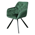 paris prix Chaise Design en Velours "Eann" 85cm Vert