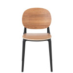 Paris Prix Chaise Design "Finama" 82cm Naturel & Noir
