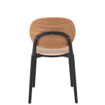 Paris Prix Chaise Design "Finama" 82cm Naturel & Noir