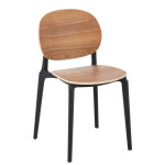 paris prix Chaise Design "Finama" 82cm Naturel & Noir