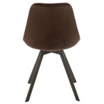 Paris Prix Chaise Design "Hélène" 84cm Marron Foncé