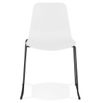 Paris Prix Chaise Design "Mandreo" 82cm Blanc & Noir