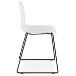 Paris Prix Chaise Design "Mandreo" 82cm Blanc & Noir