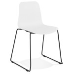 paris prix Chaise Design "Mandreo" 82cm Blanc & Noir