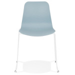 Paris Prix Chaise Design "Mandreo" 82cm Bleu & Blanc