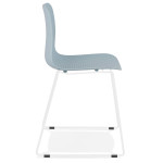 Paris Prix Chaise Design "Mandreo" 82cm Bleu & Blanc