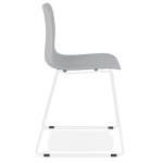 Paris Prix Chaise Design "Mandreo" 82cm Gris & Blanc